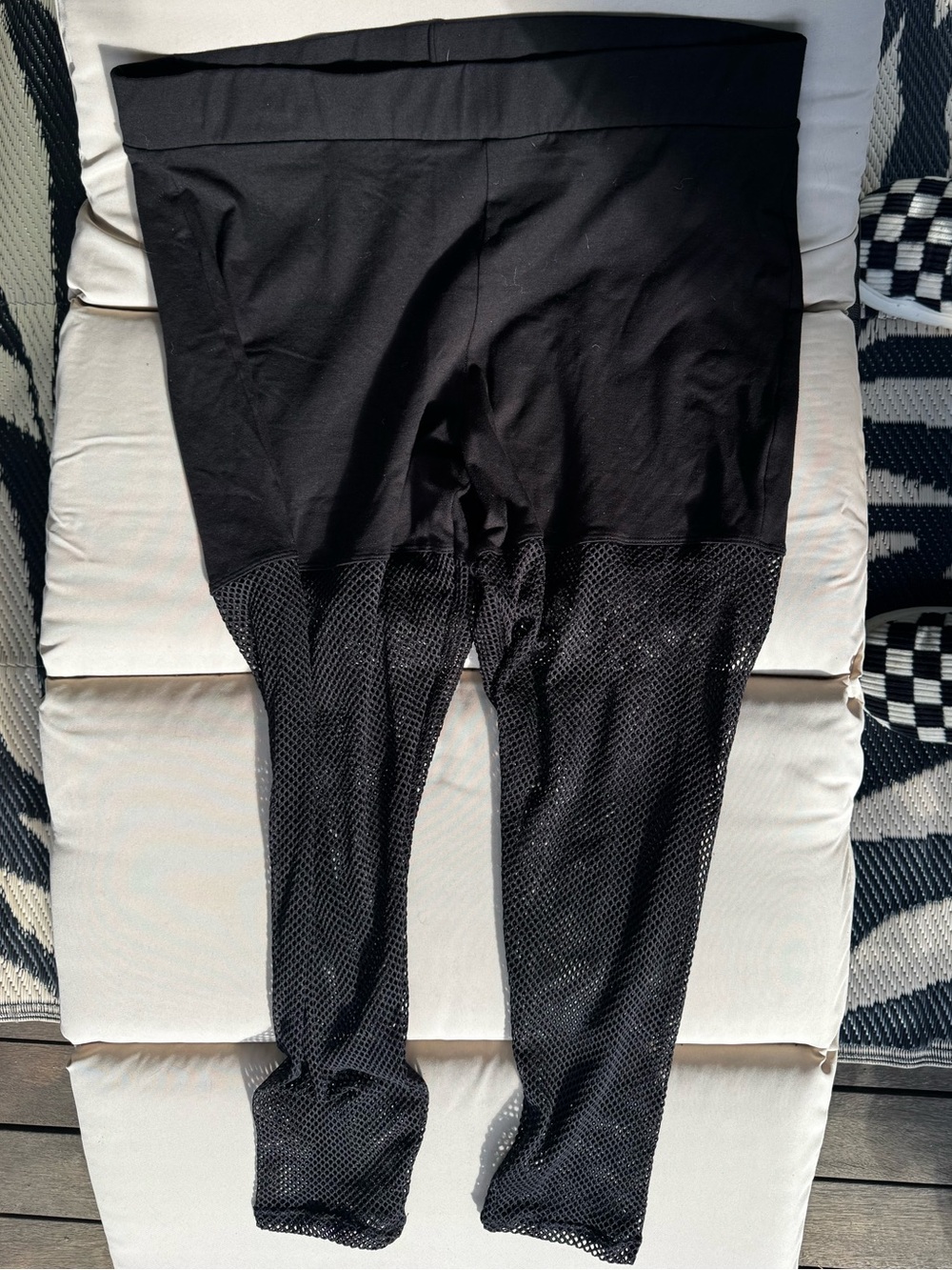 Torrid Footless Black Mesh Panel Leggings